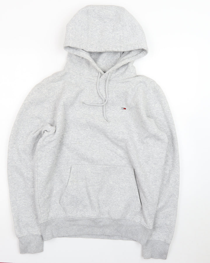 Tommy Jeans Men's Grey Pullover Hoodie Small Regular Fit