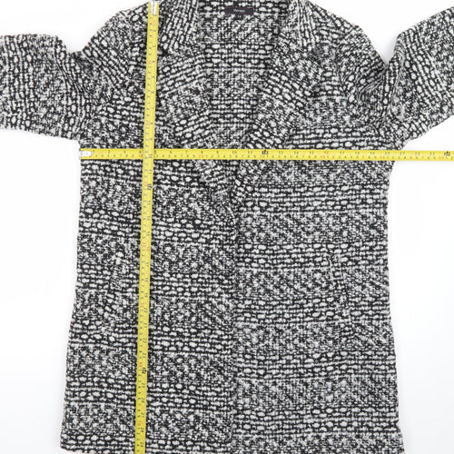 Therapy Women's Black Tweed Mid-Length Overcoat Size 14