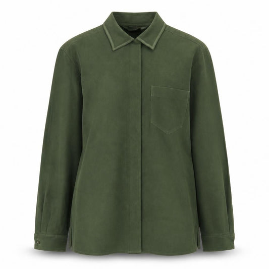 Front view of Jumper women’s green basic jacket, size S, regular fit classic style