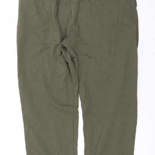 boohooMAN Men's Green Jogger Sweatpants L Regular Fit Casual