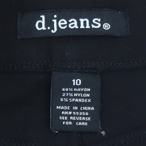 d.jeans Women's Black Size 10 Slim Stretch Jegging Trousers