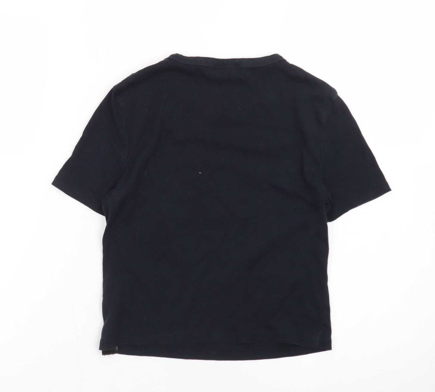 Topshop Women’s Black Basic Tall Cotton Crew Neck T-Shirt UK 10