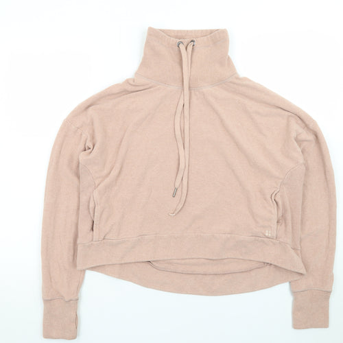 Sweaty Betty Womens Beige High Neck Pullover Sweatshirt Size S