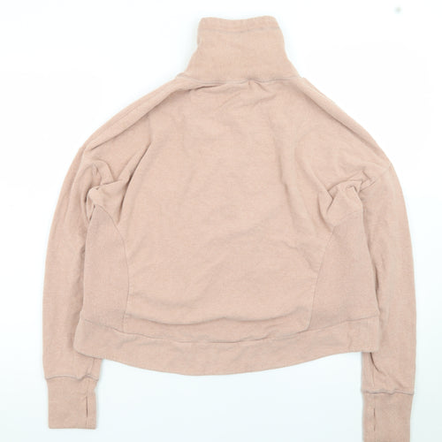 Sweaty Betty Womens Beige High Neck Pullover Sweatshirt Size S