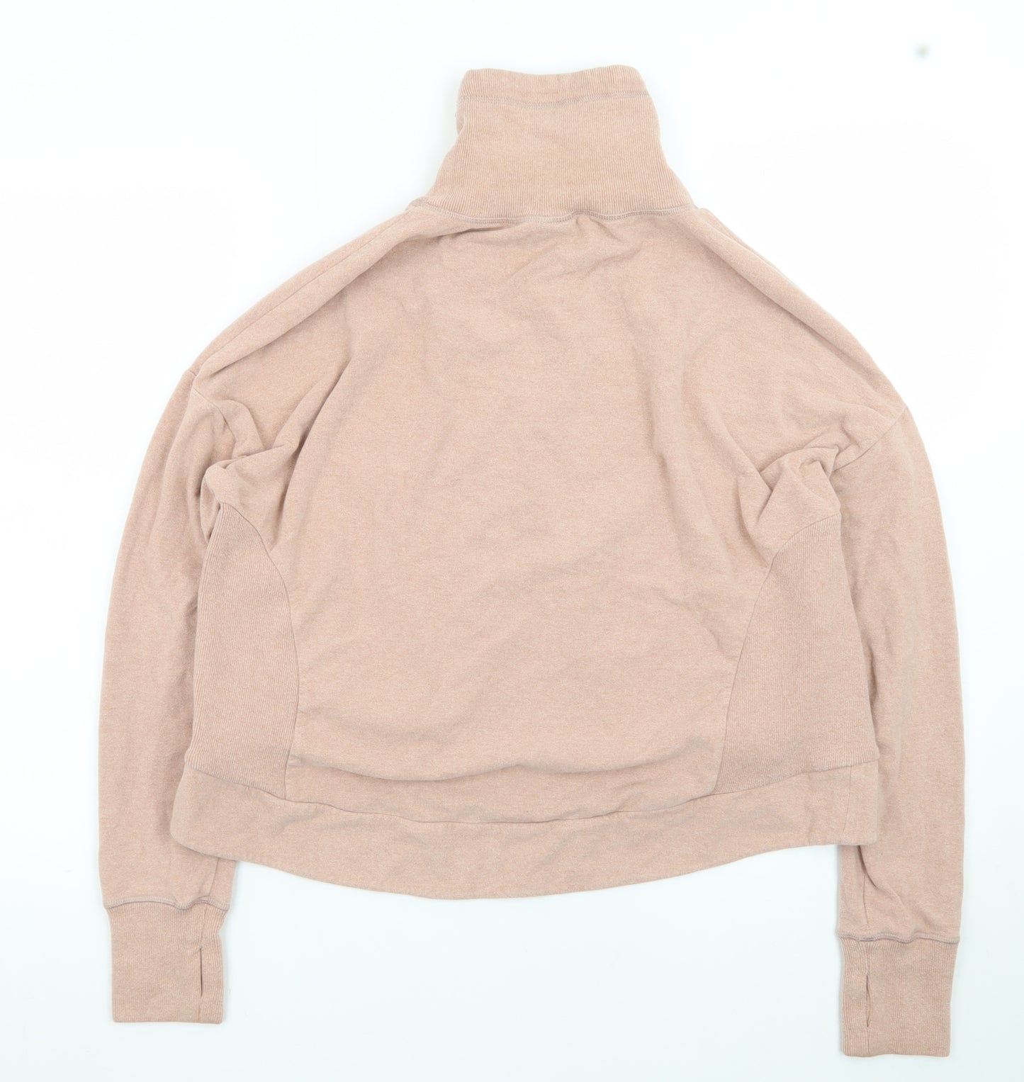 Sweaty Betty Womens Beige High Neck Pullover Sweatshirt Size S
