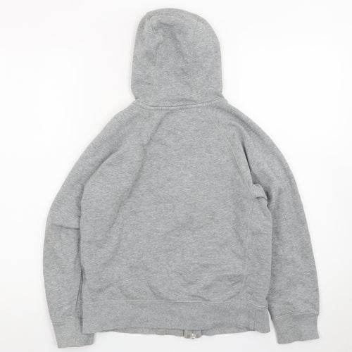 Nike Boys Grey Full Zip Hoodie Size 10-12 Years Fleece Jacket