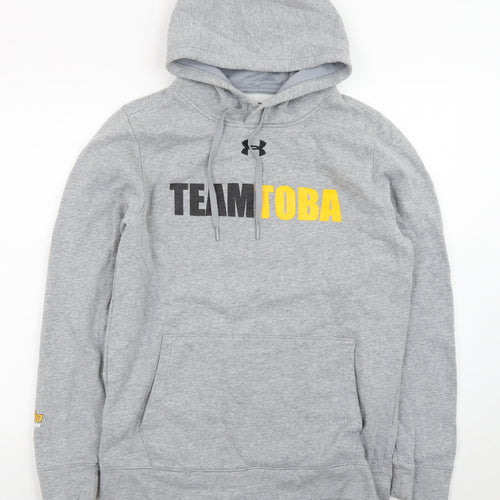 Under Armour Men's Grey Pullover Hoodie Small ColdGear Fleece
