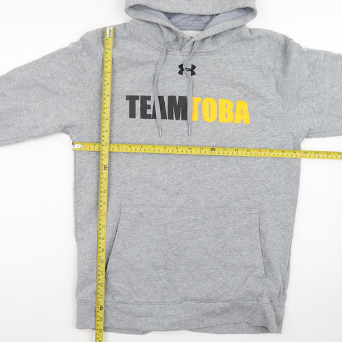 Under Armour Men's Grey Pullover Hoodie Small ColdGear Fleece