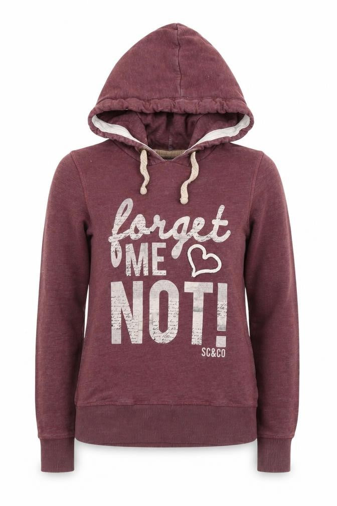 SoulCal & Co Women's Burgundy Hoodie Size 8 Forget Me Not Print