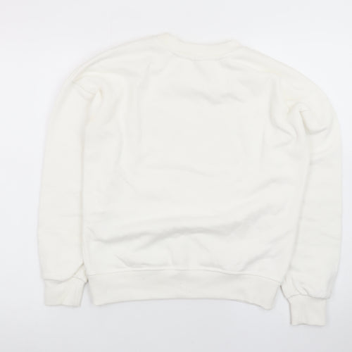 Miss Selfridge Women White Newport Print Pullover Sweatshirt XS