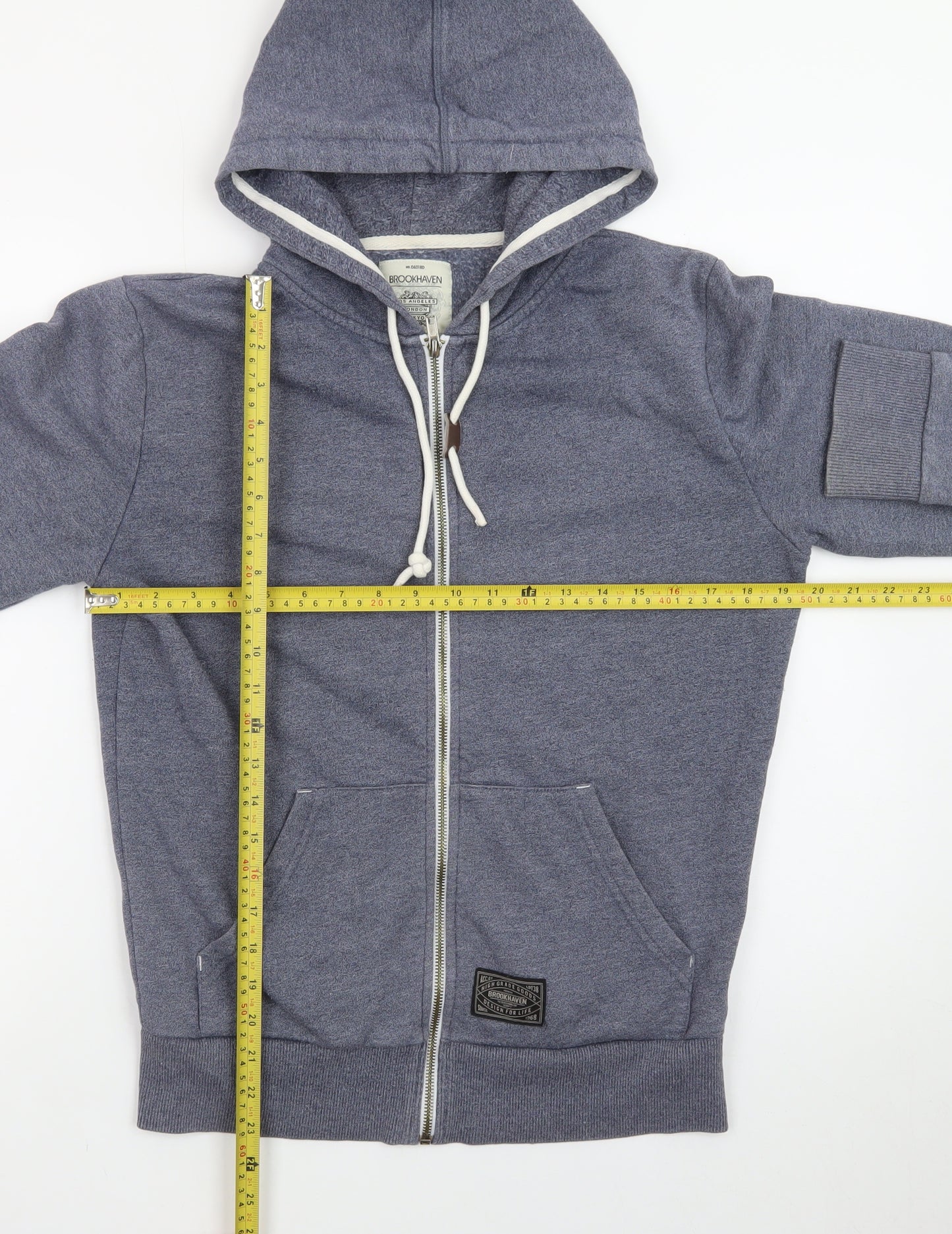 Brookhaven Men's Blue Full Zip Hoodie Medium