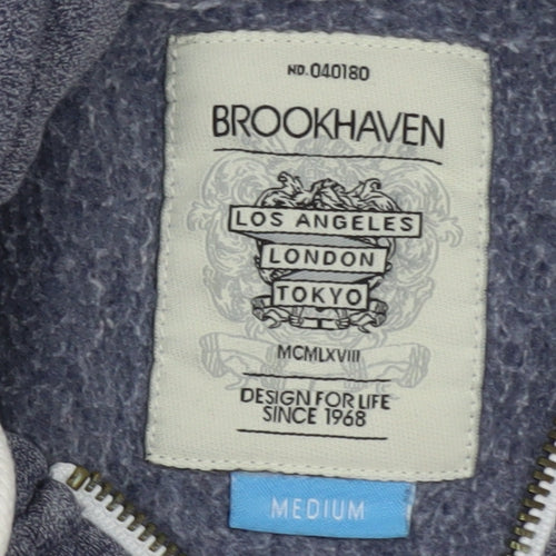 Brookhaven Men's Blue Full Zip Hoodie Medium
