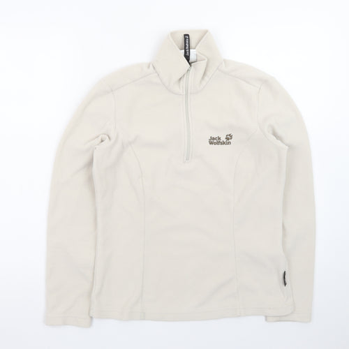 Jack Wolfskin Women's Beige Fleece Pullover Sweatshirt UK 12/14