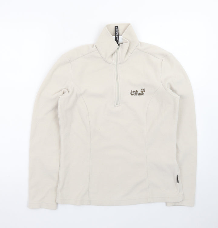 Jack Wolfskin Women's Beige Fleece Pullover Sweatshirt UK 12/14