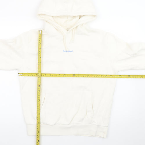Suspicious Antwerp Men’s Ivory Pullover Hoodie M Logo Graphic Fleece