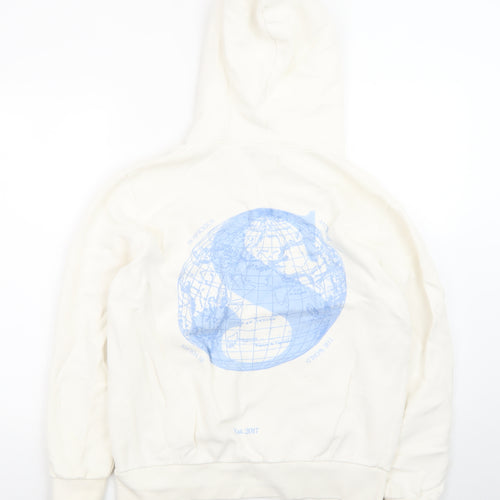 Suspicious Antwerp Men’s Ivory Pullover Hoodie M Logo Graphic Fleece