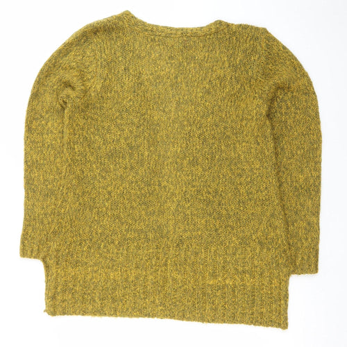 Joe Browns Women Green Size 14 Chunky-Knit Open Cardigan