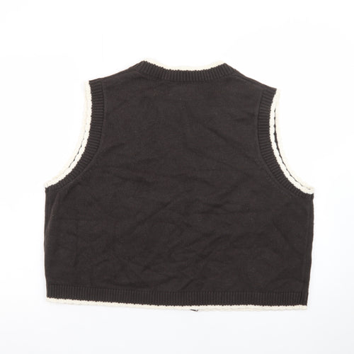 Marks and Spencer Women’s Black Knit Vest Size L V-Neck Cotton