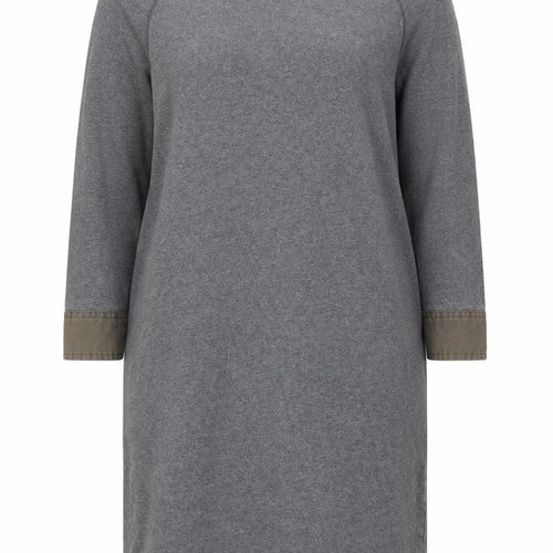 GAP Women Grey Cotton Jersey Shift Dress Size M 3/4 Sleeve
