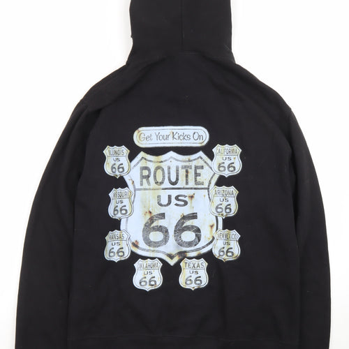 Bravado Mens Black Route 66 Full Zip Hoodie Size M