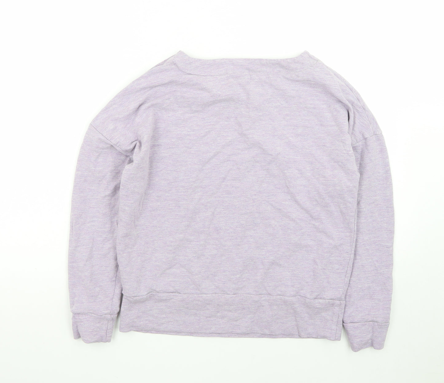 Oliver Bonas Women’s Purple Boat Neck Button Pullover Jumper Size 8