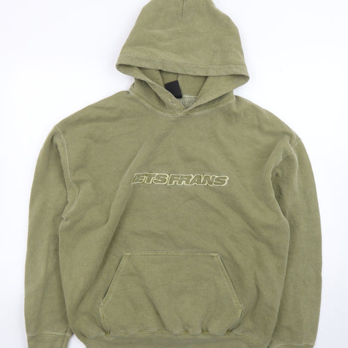iets frans Men’s Green Pullover Hoodie Size S Relaxed Fit