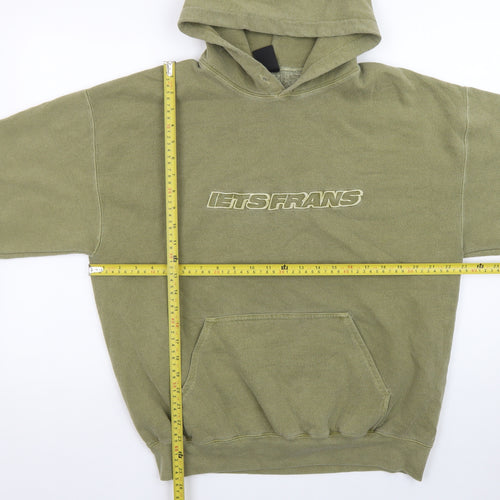 iets frans Men’s Green Pullover Hoodie Size S Relaxed Fit
