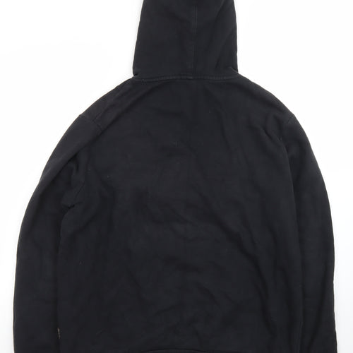 Napapijri Men’s Black 2XL Pullover Hoodie Fleece Outdoor Flag Logo