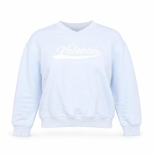 H&M Divided Women Blue Valencia Crew Neck Sweatshirt Size 12 M