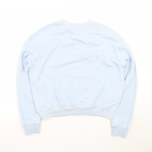 H&M Divided Women Blue Valencia Crew Neck Sweatshirt Size 12 M
