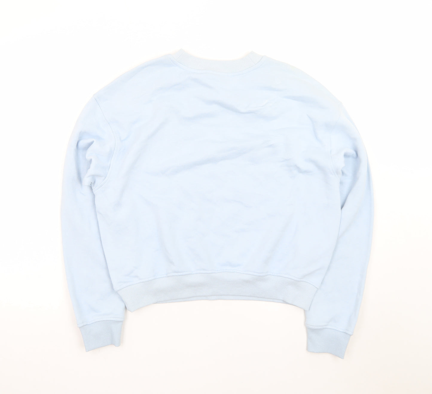 H&M Divided Women Blue Valencia Crew Neck Sweatshirt Size 12 M