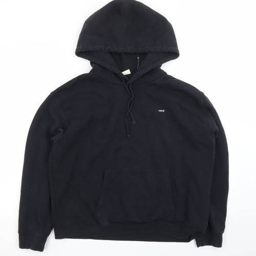 Levi's Men's Black Pullover Hoodie L Regular Fit Fleece