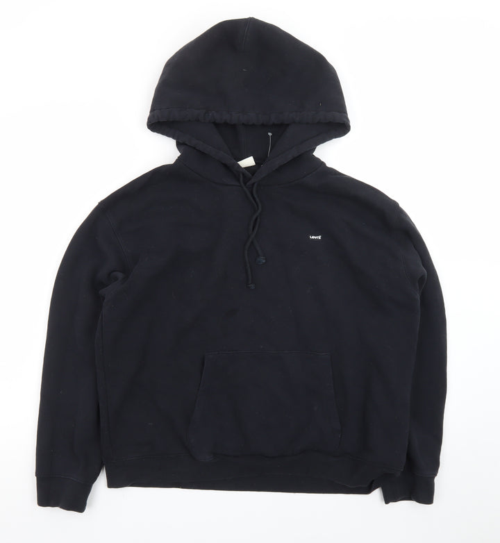 Levi's Men's Black Pullover Hoodie L Regular Fit Fleece