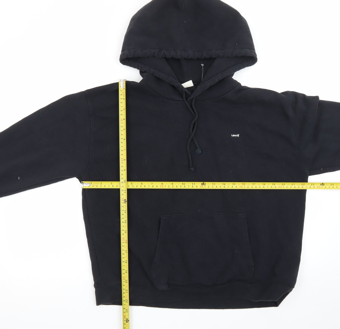 Levi's Men's Black Pullover Hoodie L Regular Fit Fleece