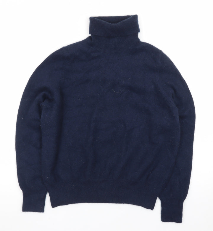 Marks and Spencer Autograph Men's Blue Cashmere Roll Neck Jumper Size L