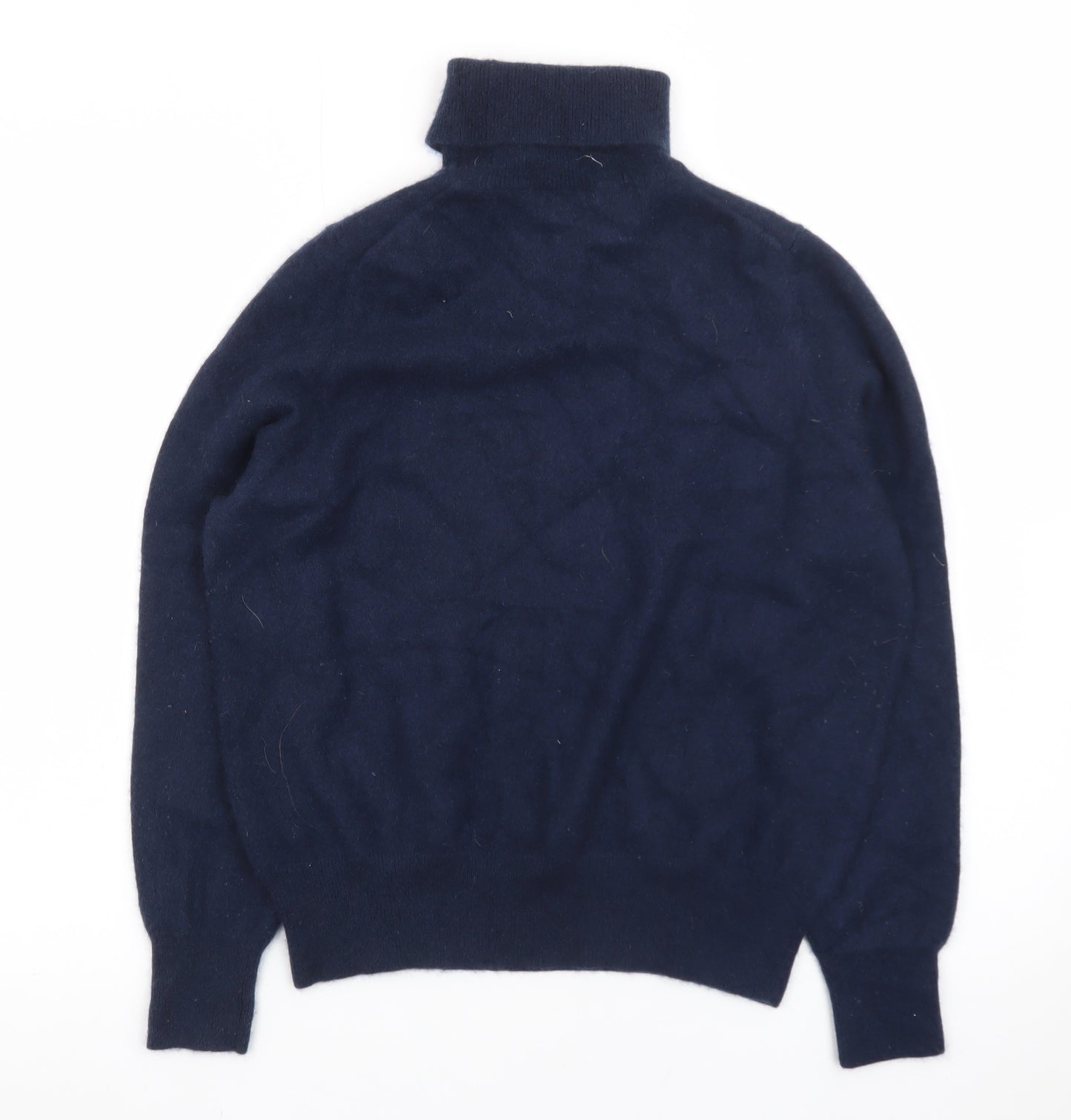 Marks and Spencer Autograph Men's Blue Cashmere Roll Neck Jumper Size L