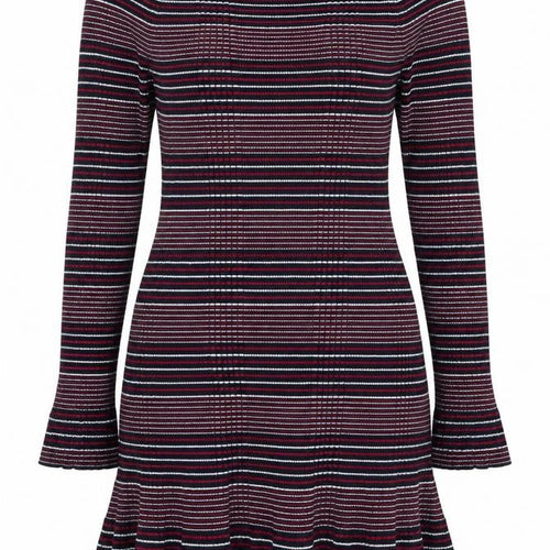 Next Women’s Multicoloured Striped Knit Fit & Flare Dress Size 14