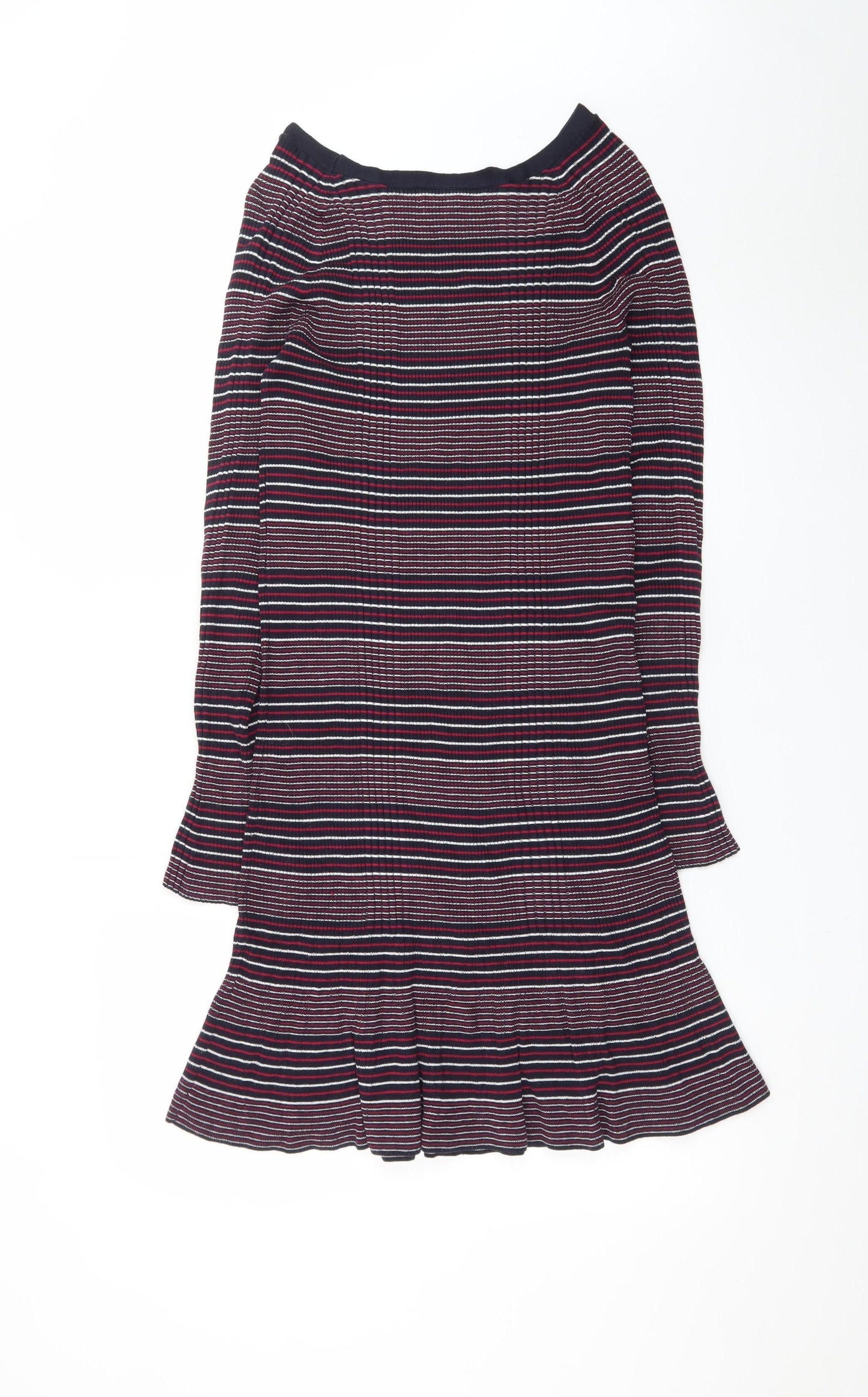 Next Women’s Multicoloured Striped Knit Fit & Flare Dress Size 14