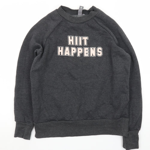 Sweaty Betty Womens Dark Grey XS Pullover Sweatshirt HIIT Happens