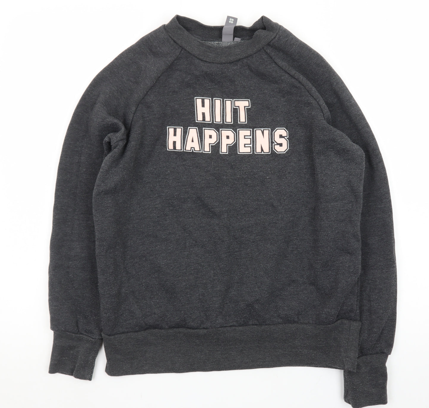 Sweaty Betty Womens Dark Grey XS Pullover Sweatshirt HIIT Happens