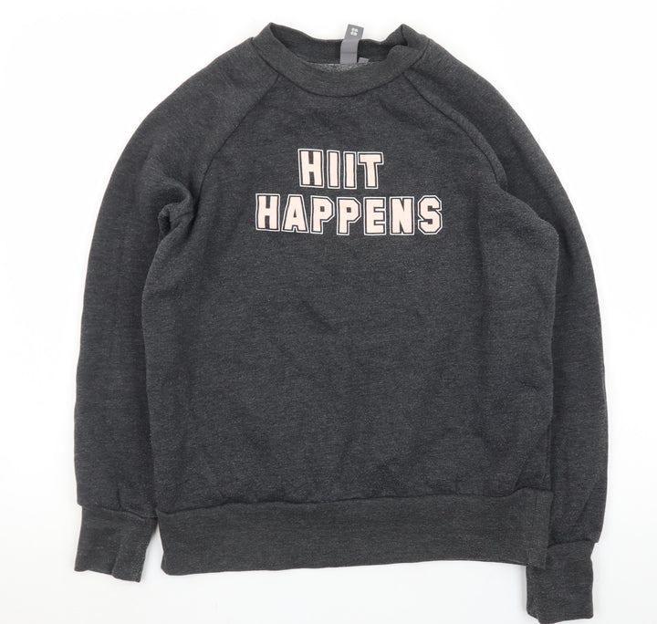 Sweaty Betty Womens Dark Grey XS Pullover Sweatshirt HIIT Happens