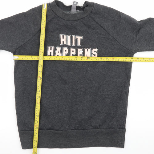 Sweaty Betty Womens Dark Grey XS Pullover Sweatshirt HIIT Happens