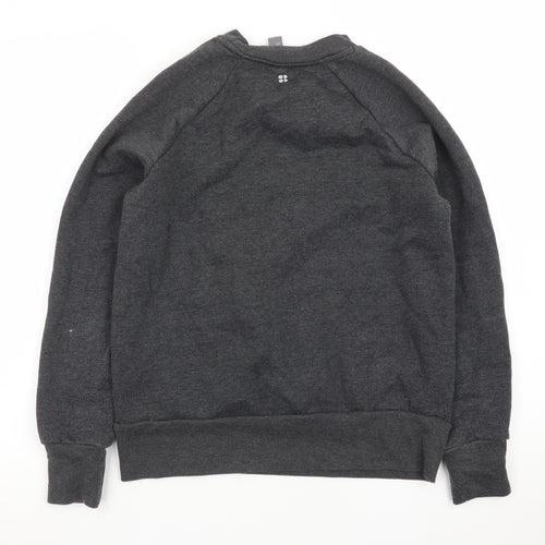 Sweaty Betty Womens Dark Grey XS Pullover Sweatshirt HIIT Happens