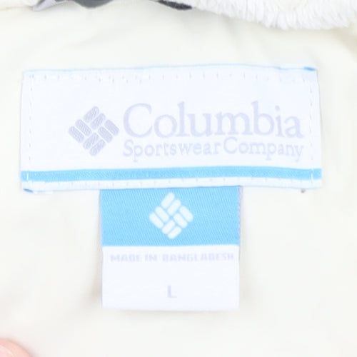 Columbia Women Ivory Long Hooded Puffer Coat L