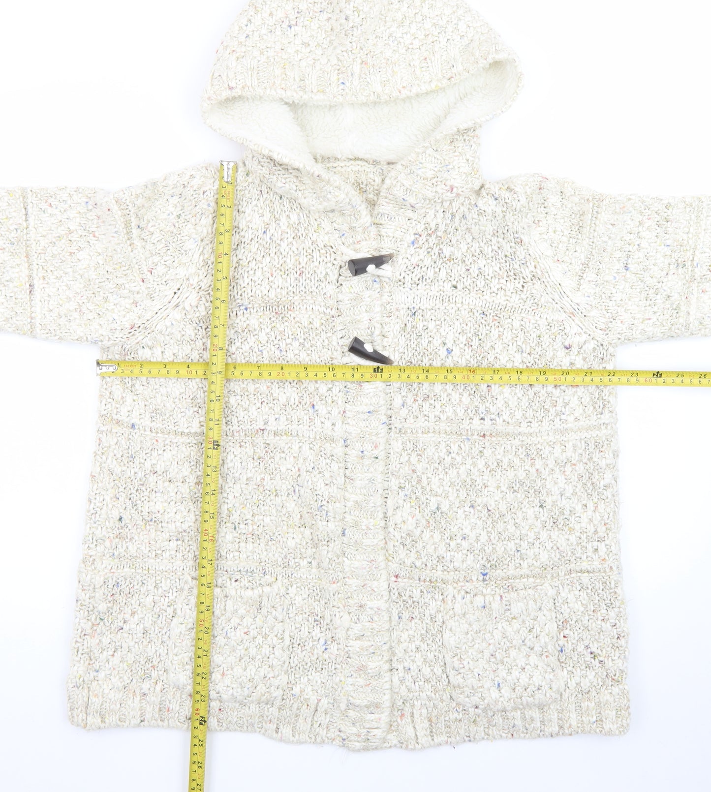Marks and Spencer Women's Beige Hooded Chunky Knit Cardigan UK 16