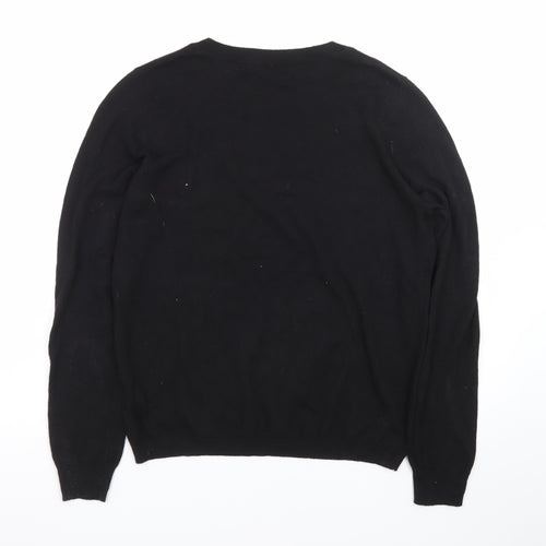 Marks and Spencer Women's Black Sequin Knit Jumper Size M