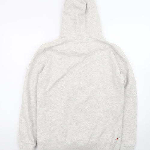 Superdry Womens Grey Sequin Hoodie UK 16 Pullover Hooded Sweatshirt