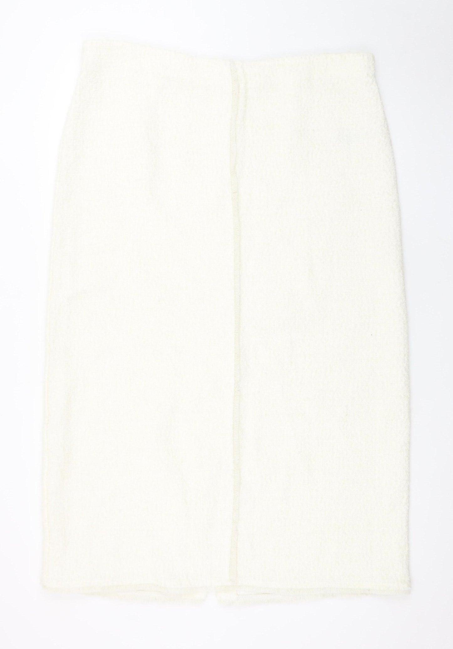 Marks and Spencer Women Ivory Tweed Pencil Skirt Size 18