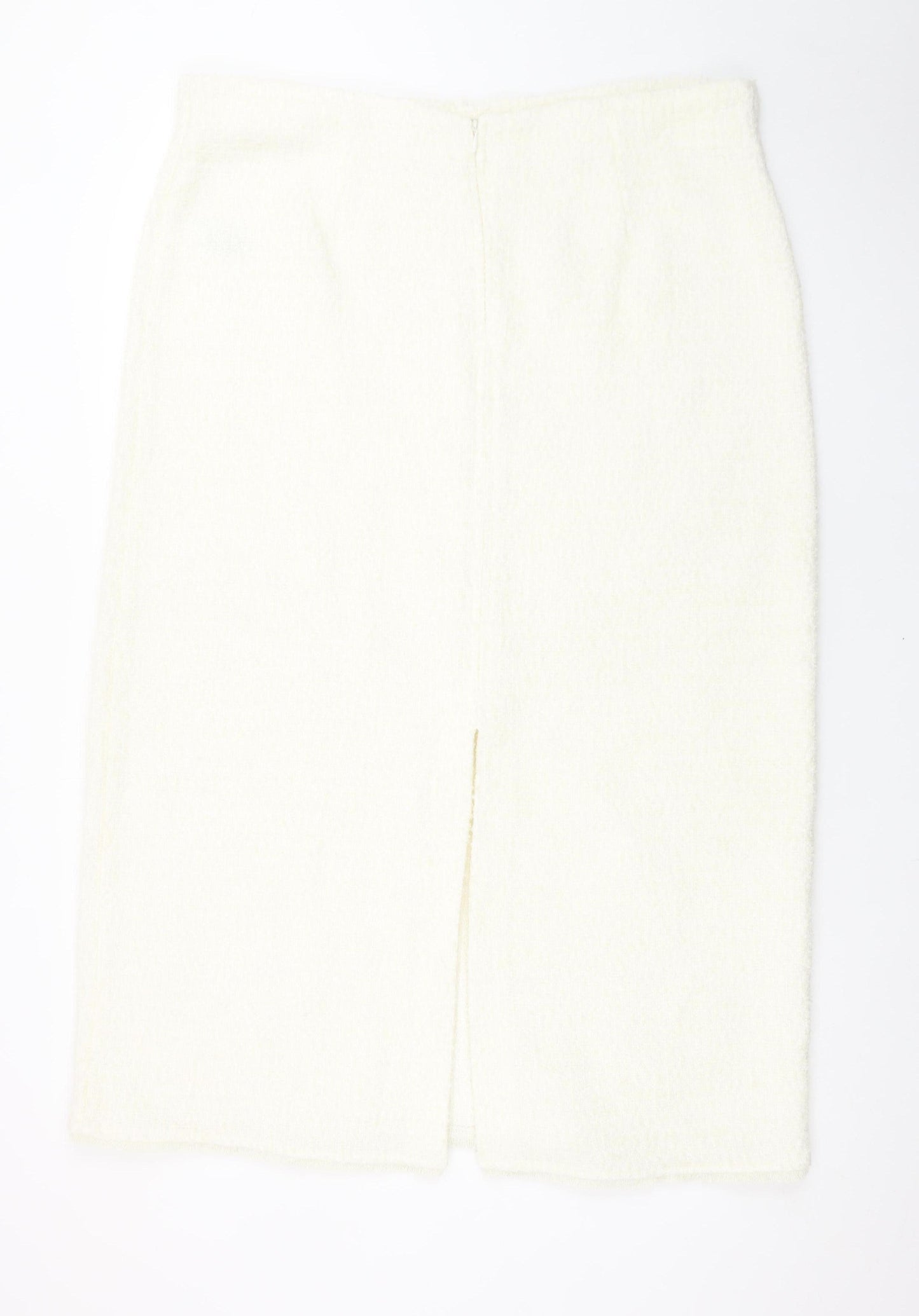 Marks and Spencer Women Ivory Tweed Pencil Skirt Size 18