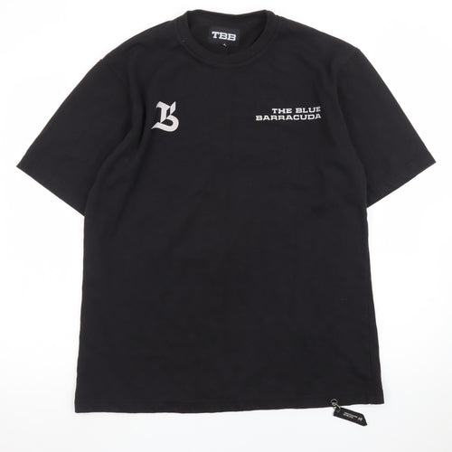 TBB Men's Black Graphic Cotton Crew Neck T-Shirt Size M
